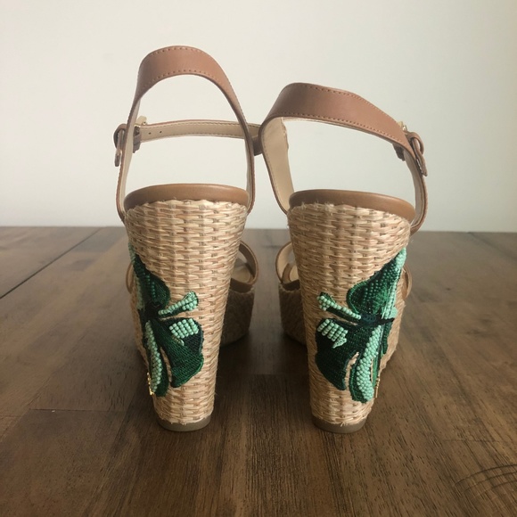 New Michael Kors Fisher Palm Embroidered Wedge - Picture 4 of 6